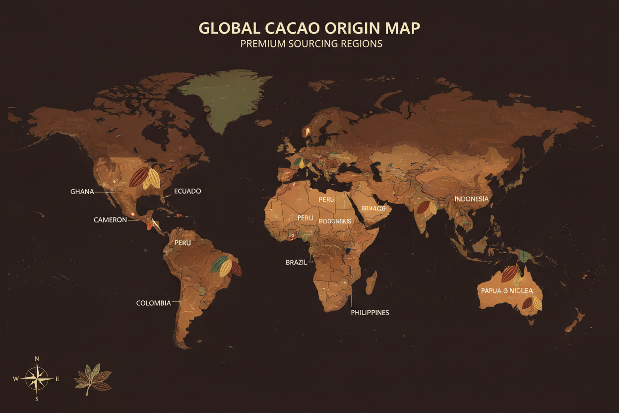 Cacao Origin Map